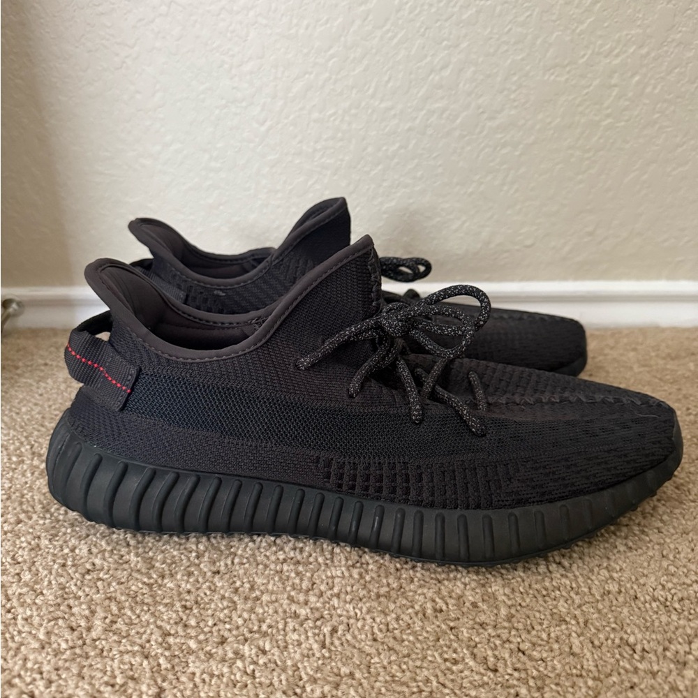 Yeezy Black Reflective Knit Sneakers